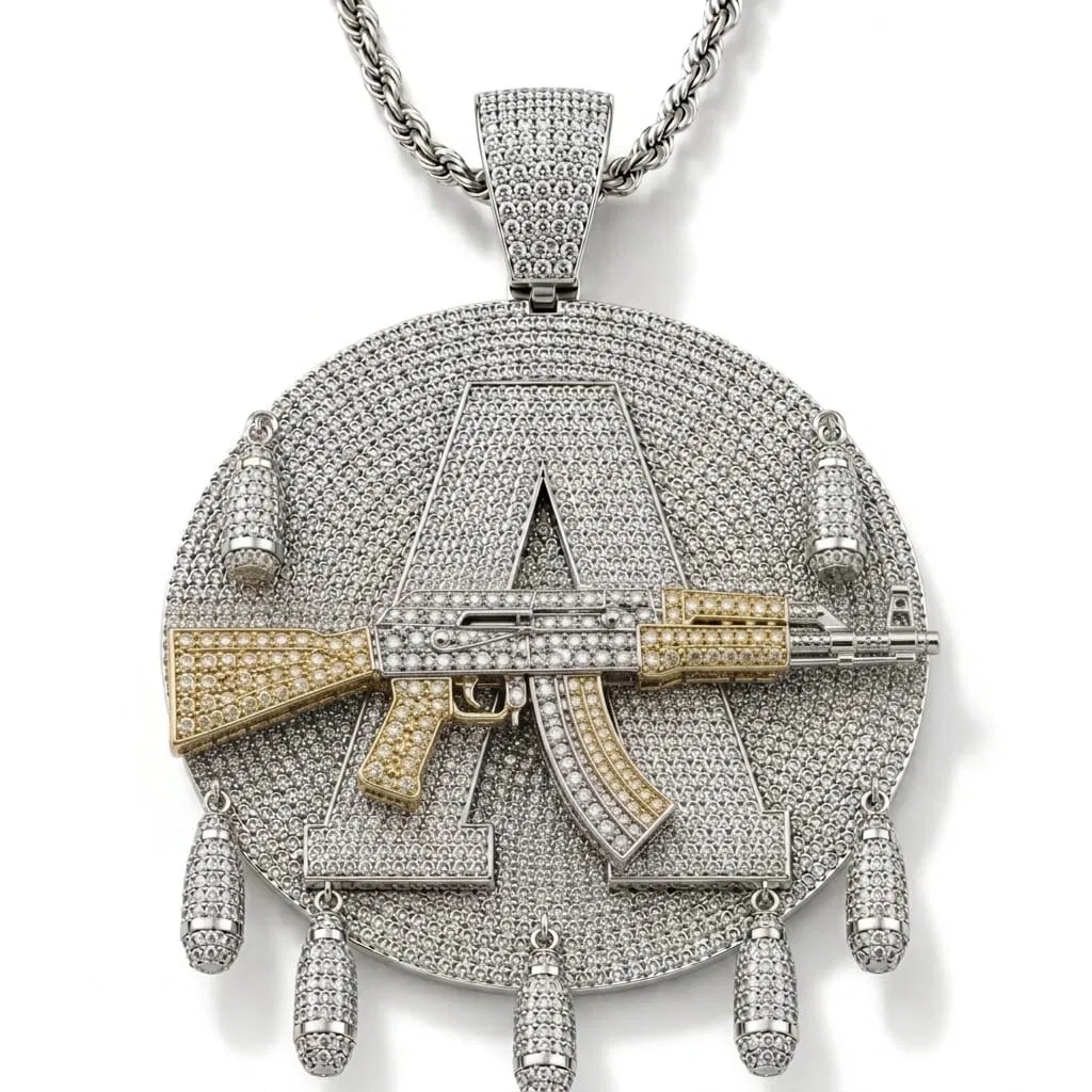 Iced 'A' Medallion